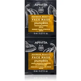Apivita Masque d'argile Citrouille Détoxifiant et Purifiant, 6 x 8 ml